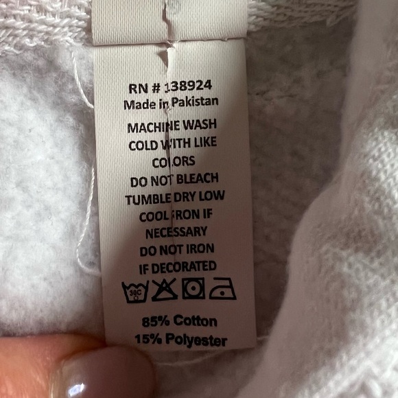 LANE SEVEN WHITE CROPPED HOODIE WITH PRINT OF MONEY WND JEWELS SIZE MEDIUM - Picture 5 of 6